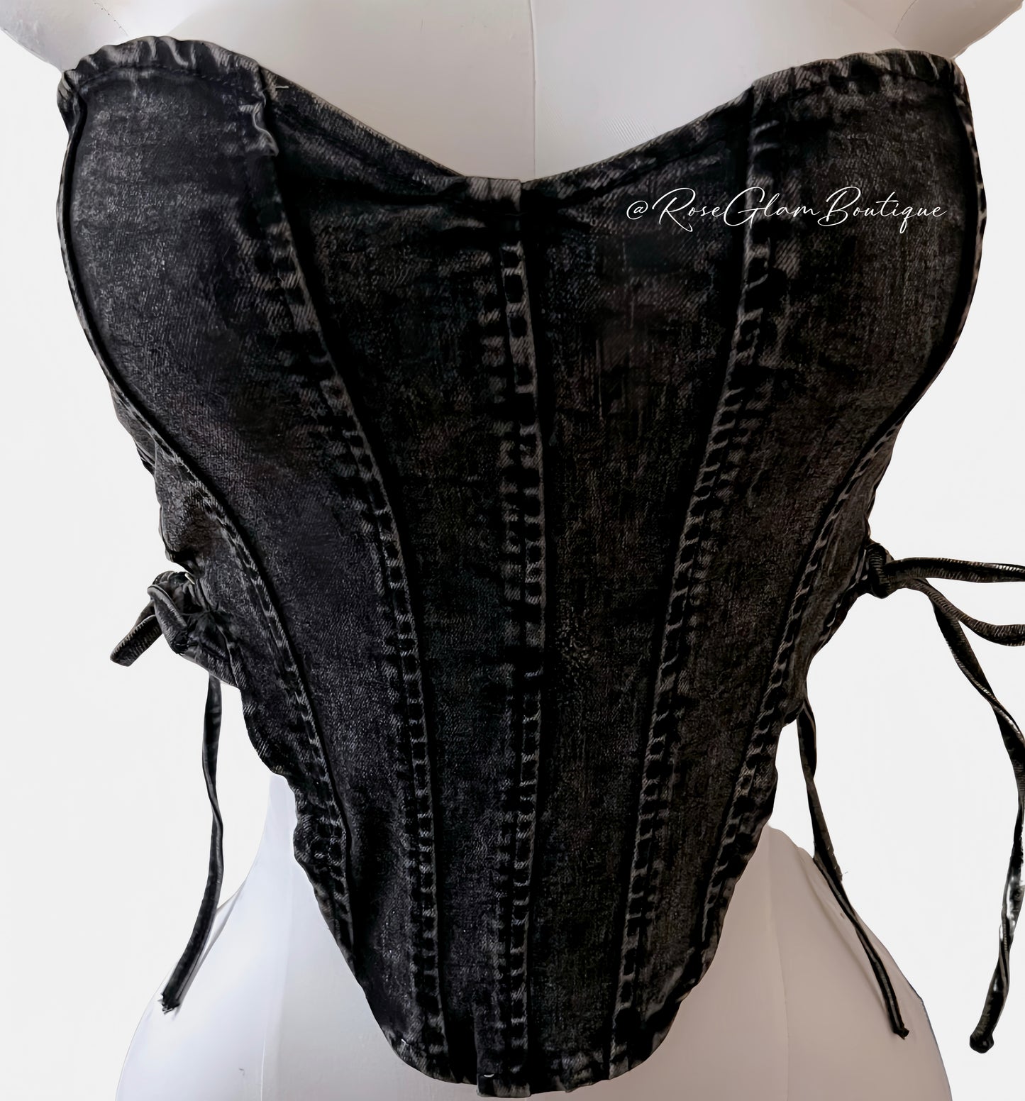 All Eyes On Me Denim Corset